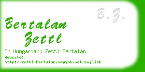 bertalan zettl business card